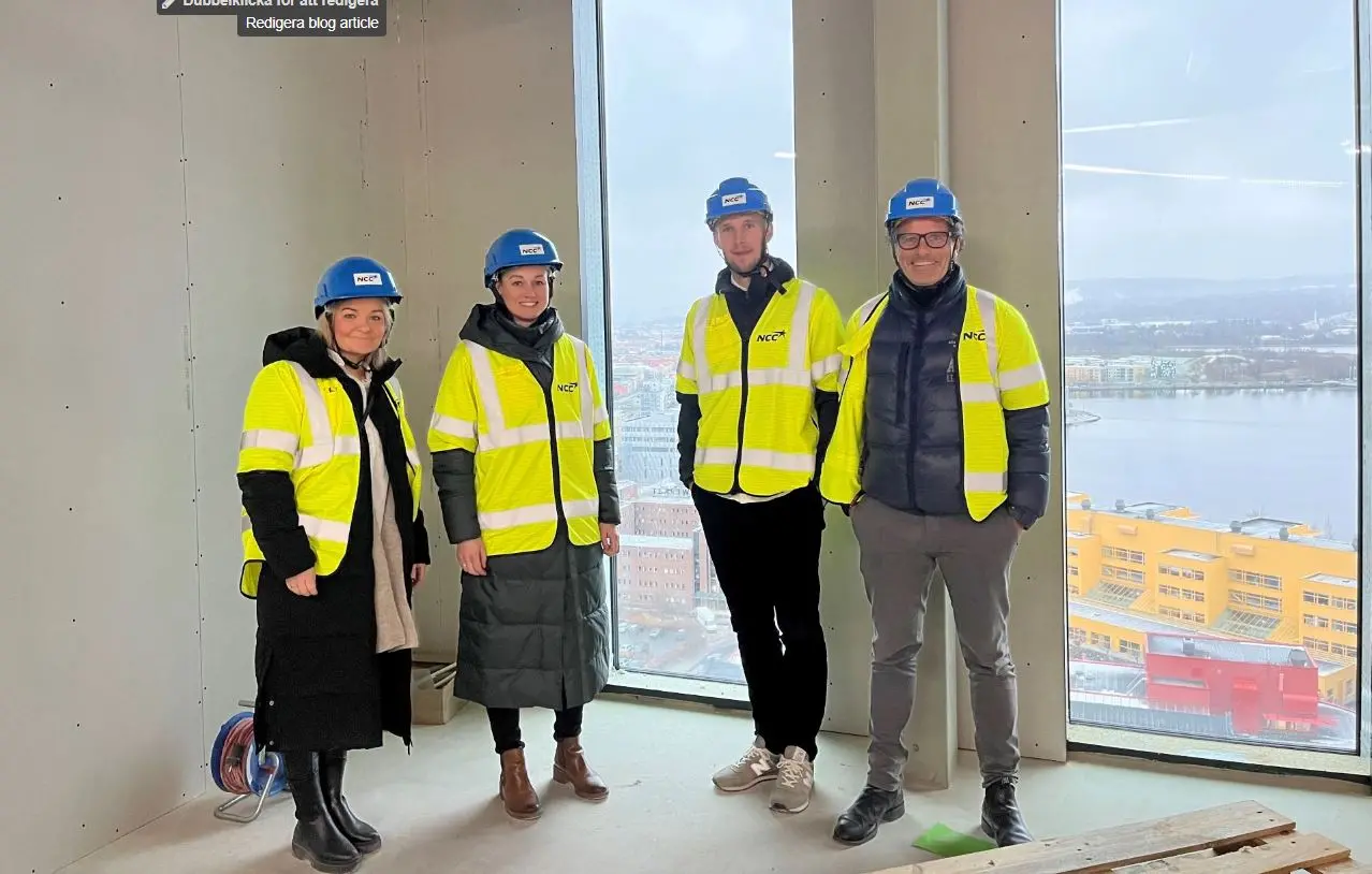 Byggarbetsplats på Science Park Towers
